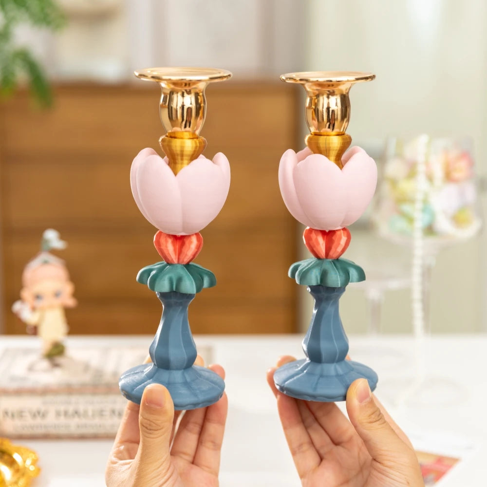 Vintage Candlestick Holder Aromatherapy Candle Holder Home Christmas Wedding Birthday Room Decor Candlelight Dinner Centerpiece