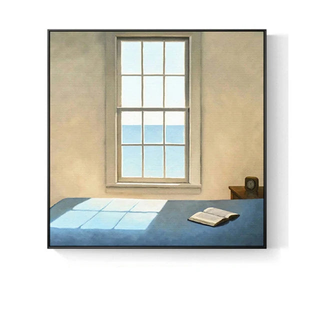 Nordic Window Outside Landscape Canvas Painting Print Scenery Interior Wall Art Poster Canvas Picture for Home Decoration