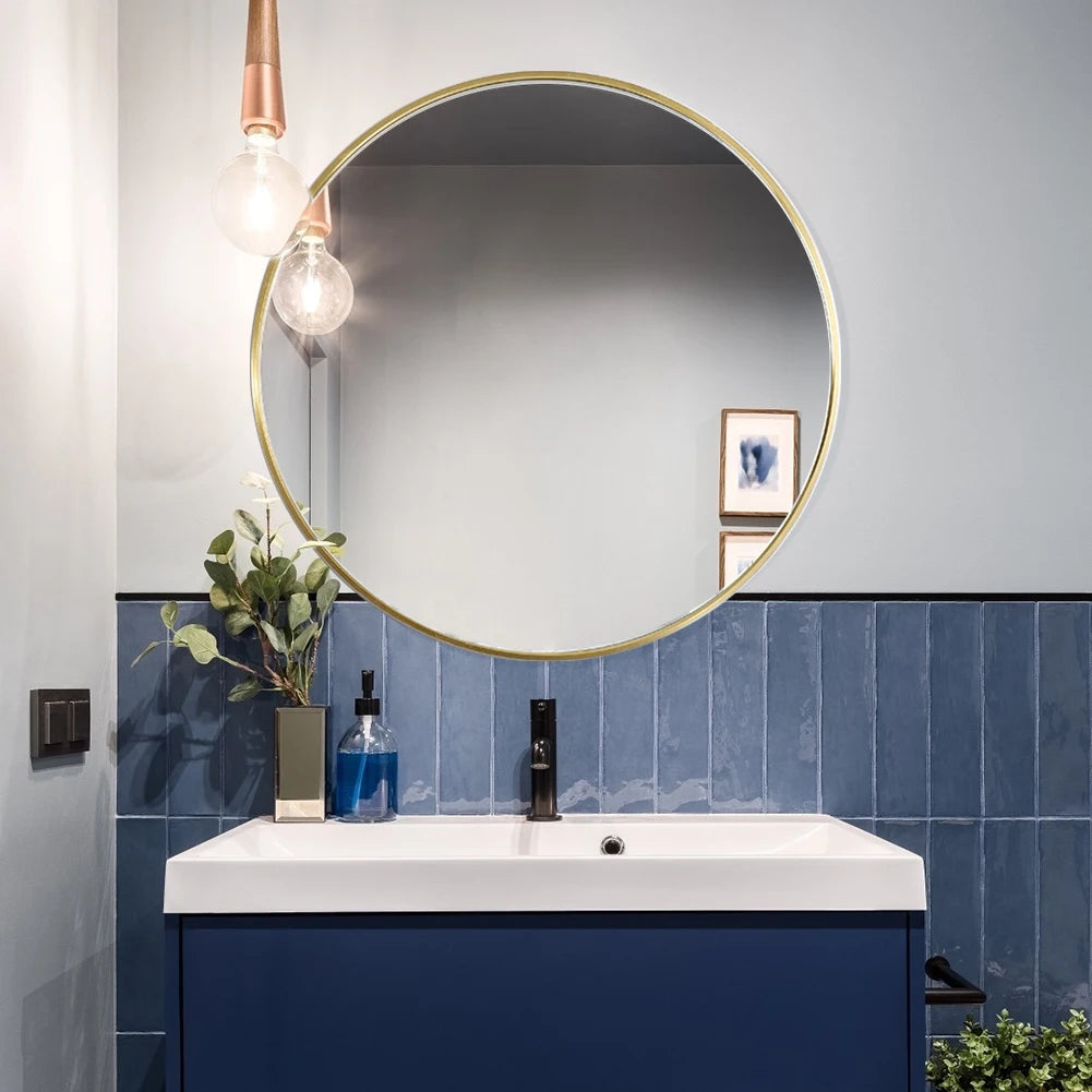 Round Framed Wall Mirror