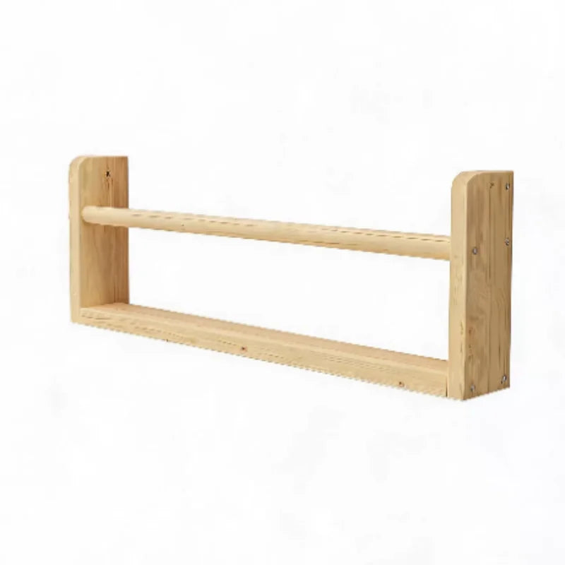 Floating Wall Mount Shelf Wooden Kids Bookshelf Decor Organizer for Home Spice Book Bathroom Storage