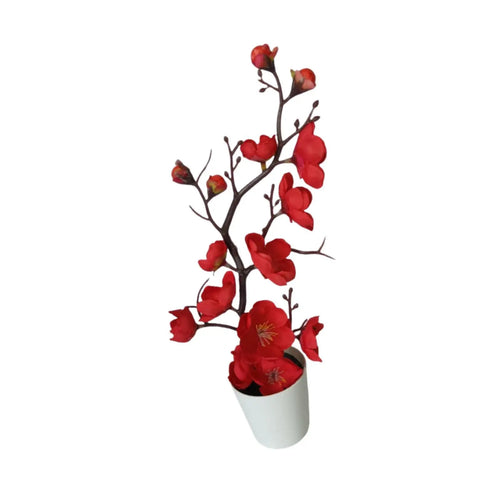 Arrangement with Vase Decorative Artificial Flowers Large Home Decoration Faux Plant Centerpiece for Modern Room