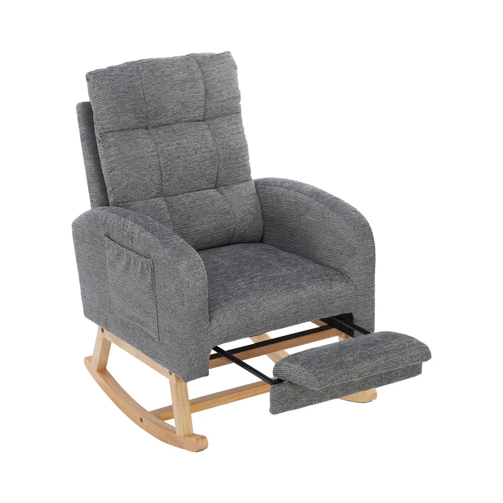 Waffle Fabric Rocking Chair