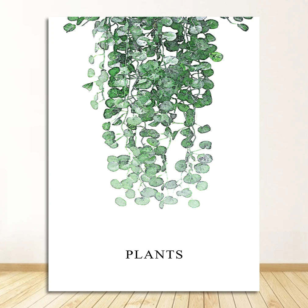 Wall Art Canvas Painting Nordic Posters And Prints Pictures For Living Room Home Decor Nature Tropical Palm Leaf Monstera