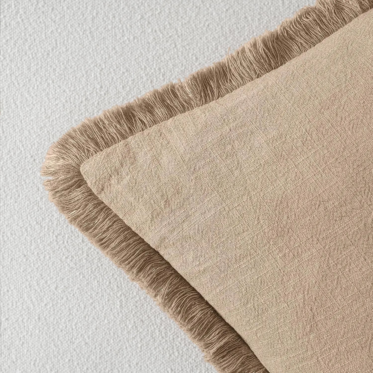Linen Fringe Cushion Cover