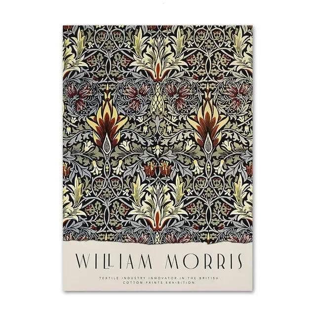 Nordic Canvas Painting Poster Aesthetics HD Print Wall Pictures William Morris Museum Series Vintage Living Room Decoration