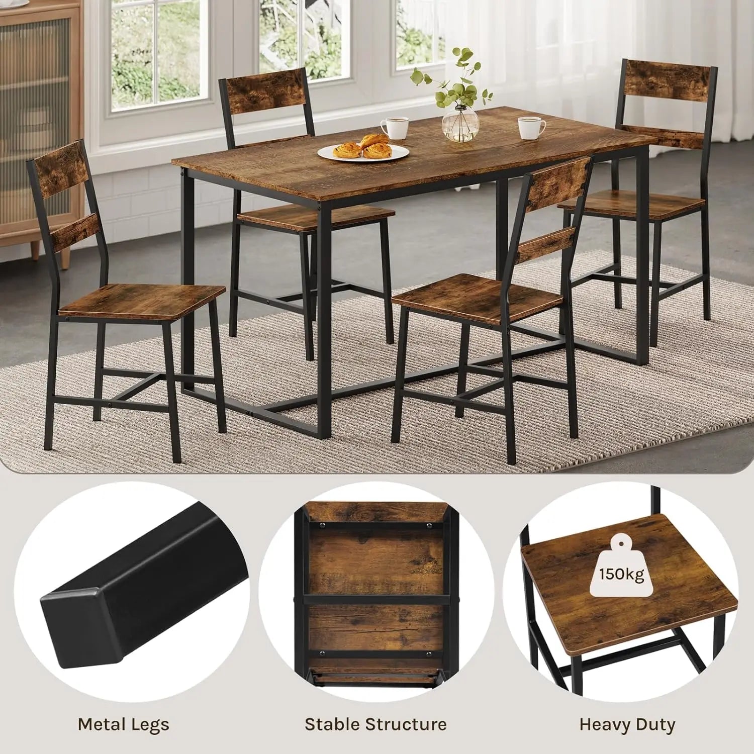 Wood Dining Chairs (Set of 2)