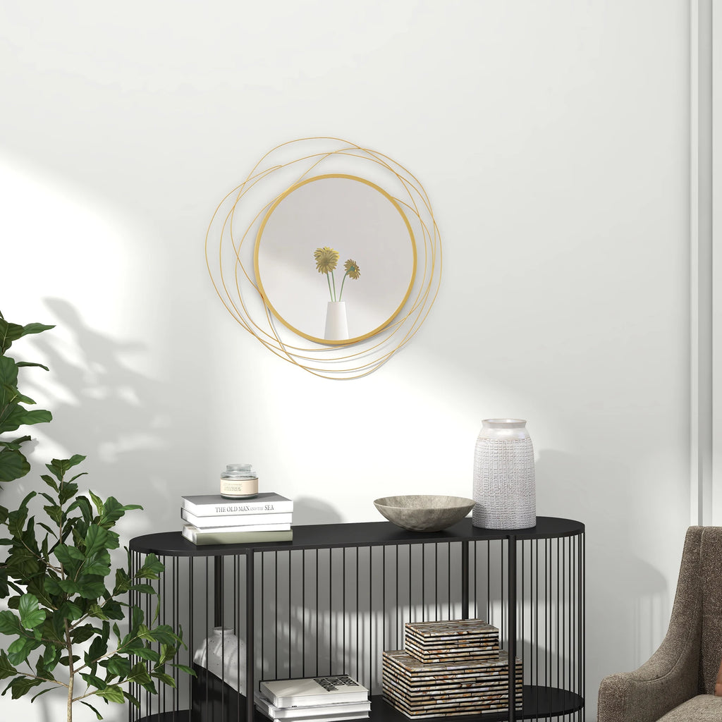 Round Metal Wall Mirror