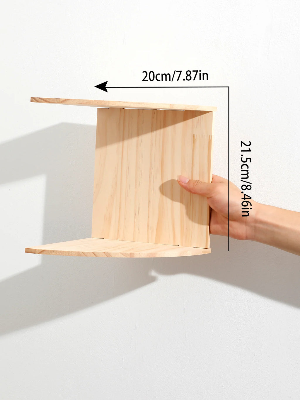 Wooden Corner Shelf Two-Layer Burlywood Shelf Boho Home Decoration Floating Wall Organizer Room Decors Aesthetic Wall Decor Gift