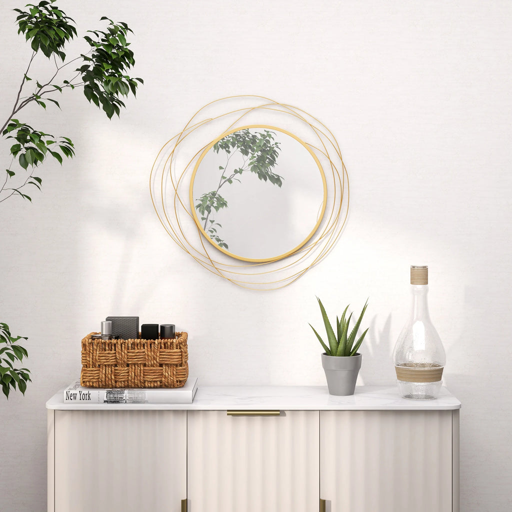 Round Metal Wall Mirror