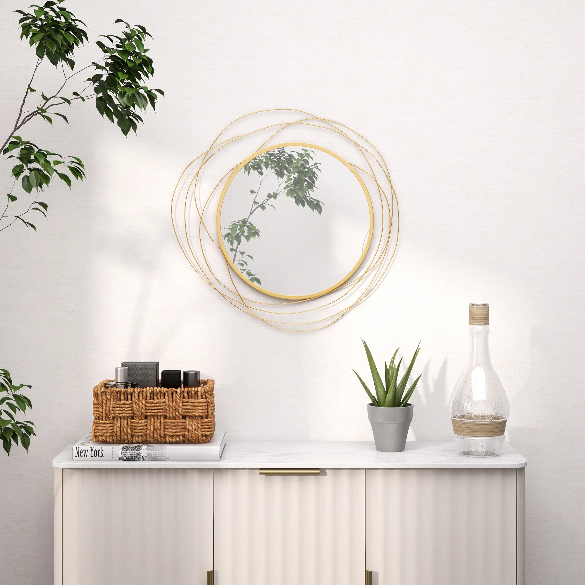 Round Metal Wall Mirror