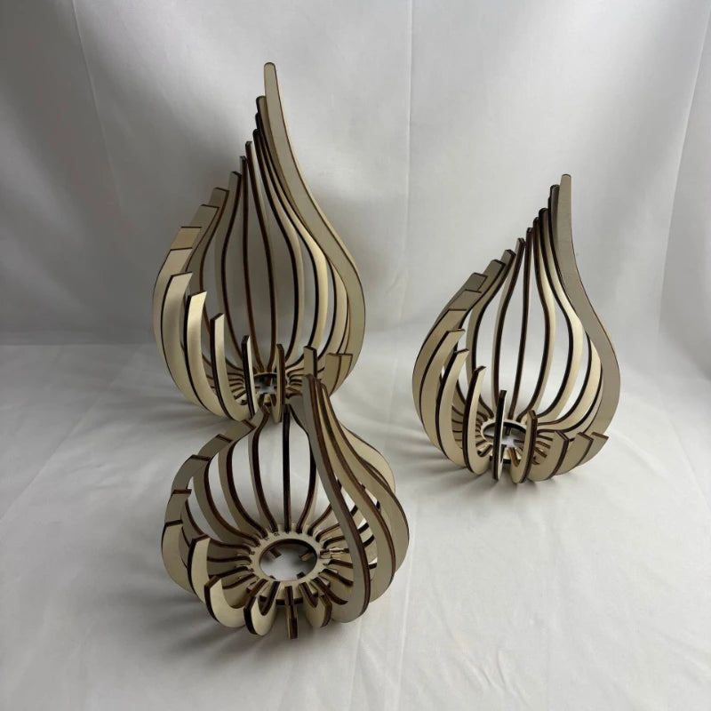 Handmade Candle Holder Made of Wooden DIY Artwork. Holiday/desktop Decoration, Romantic Decoration for Candlelight Dinner