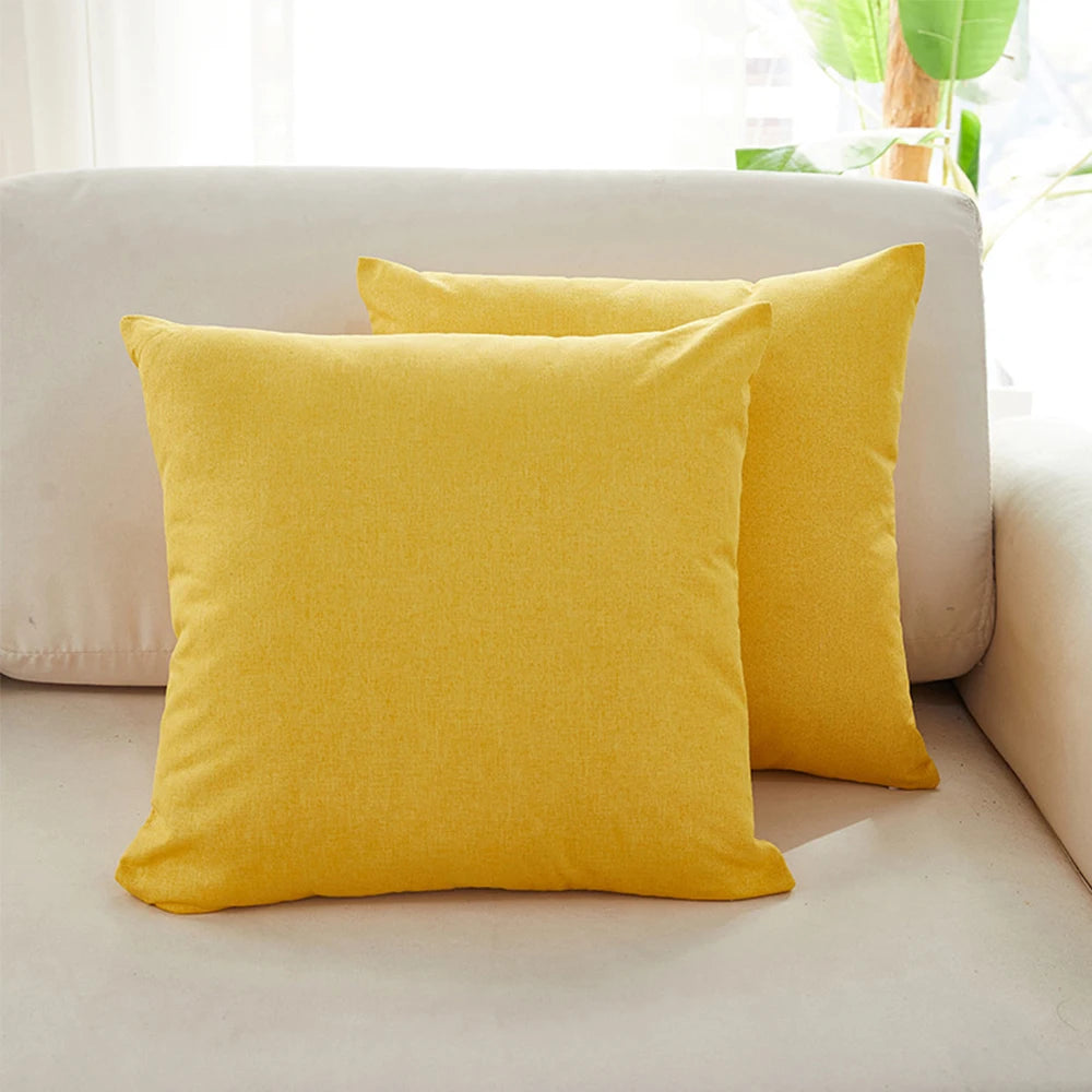 Cushion Cover Pillow Cover Linen Pillowcase for Sofa Living Room Outdoor 45*45cm Home Decor