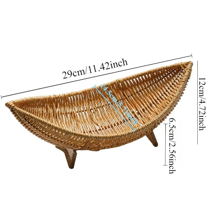 Rattan-Effect Fruit Basket