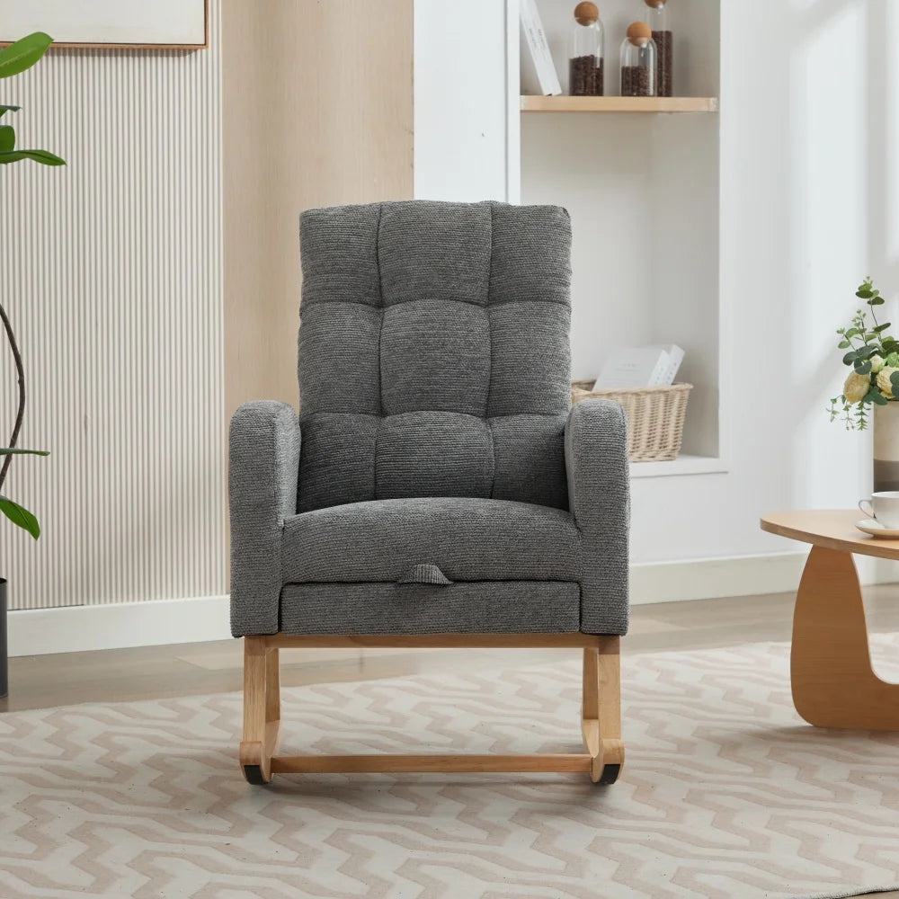 Waffle Fabric Rocking Chair