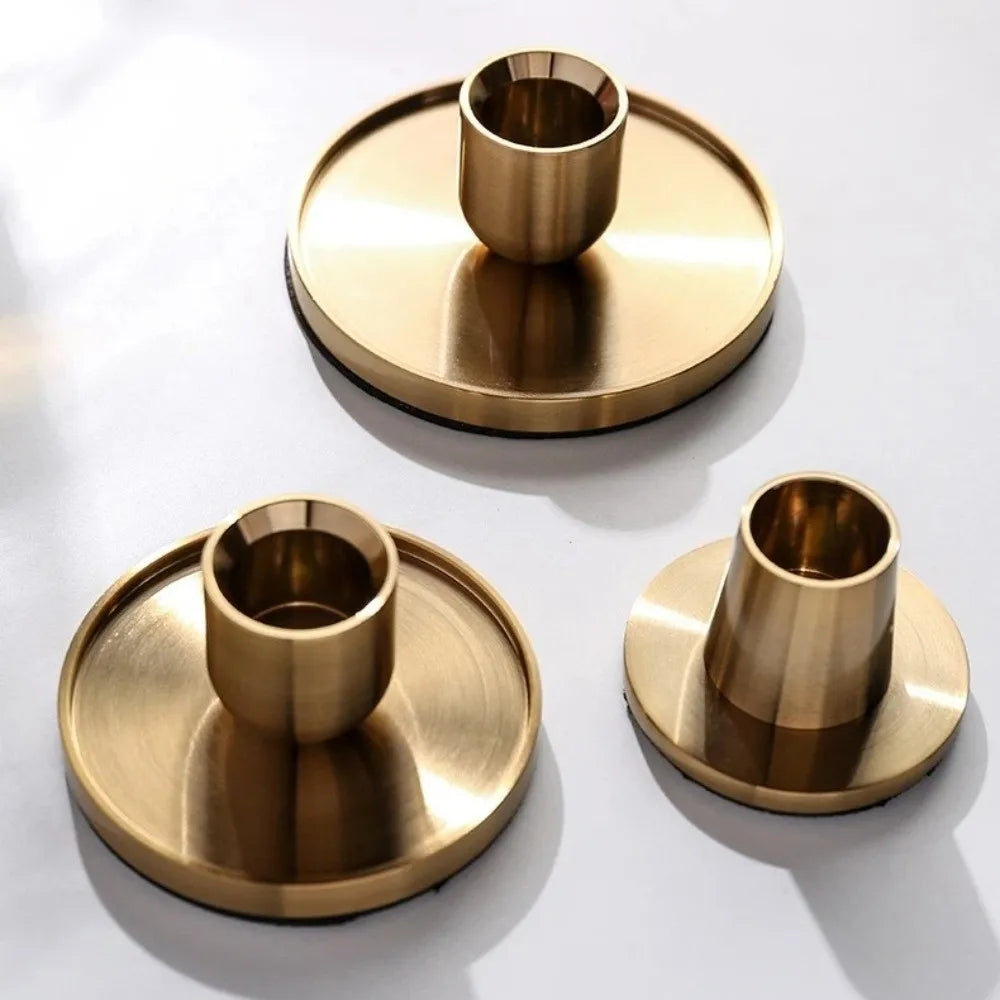 Decoration Candlestick Decoration Golden Candle Holder Desktop Wedding Decoration Candle Stand Home Decor Candles Base Home