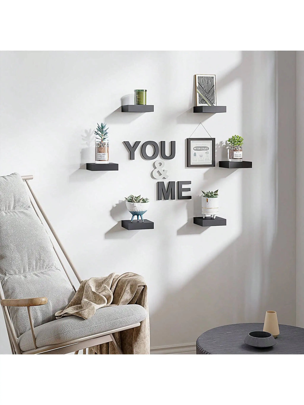 Square Floating Shelf Wood Wall Small Shelves for Living Room Decor Display Stand Bedroom Bathroom Decorative Floating Shelf