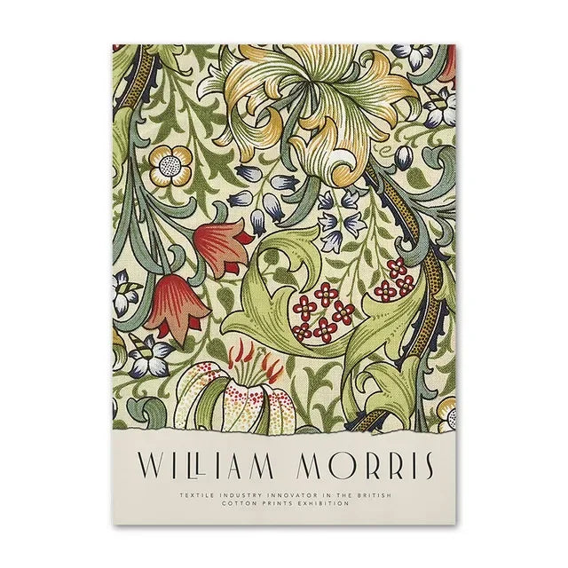 Nordic Canvas Painting Poster Aesthetics HD Print Wall Pictures William Morris Museum Series Vintage Living Room Decoration