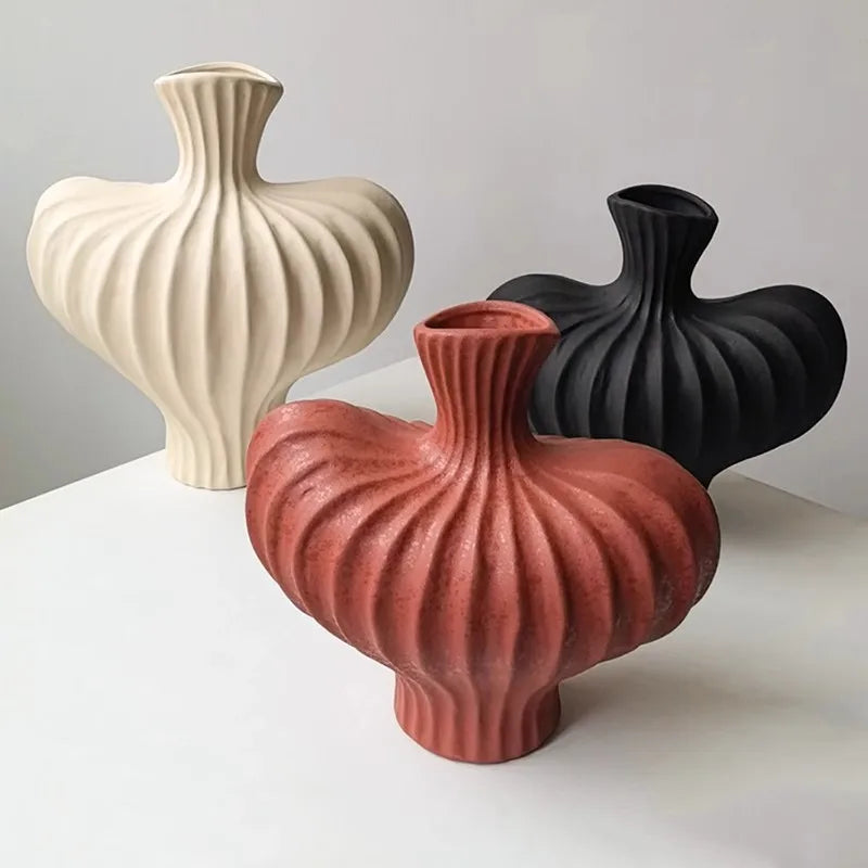 Wabi-Sabi Ceramic Floor Vase