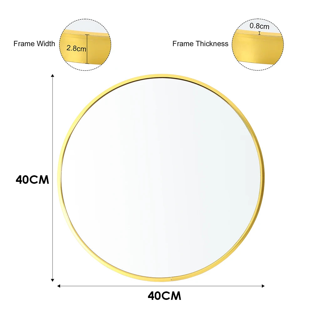 Round Framed Wall Mirror