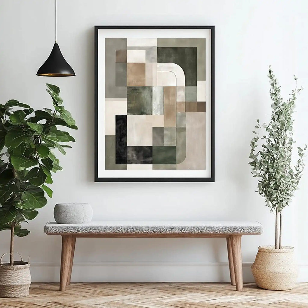 Abstract Japandi Oil Painting