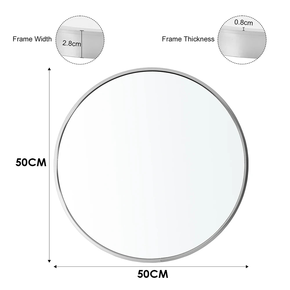 Round Framed Wall Mirror