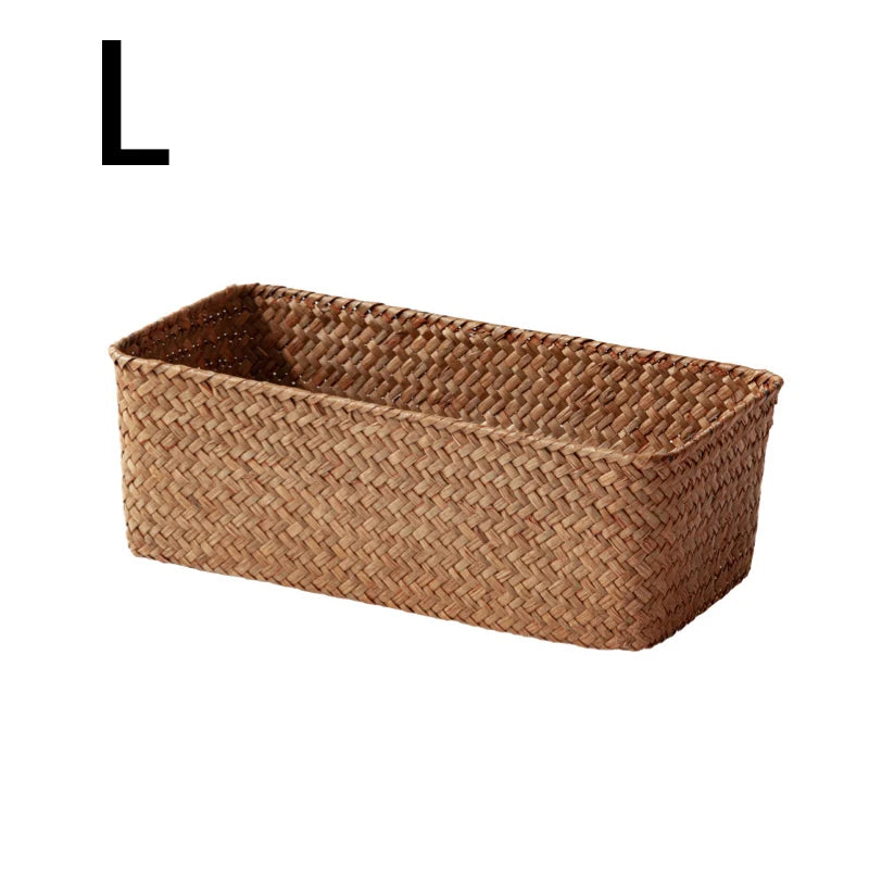 Storage Basket Handmade Woven Willow Storage Basket For Clothes Cosmetic Stationery Hairpins Jewelry Accessories