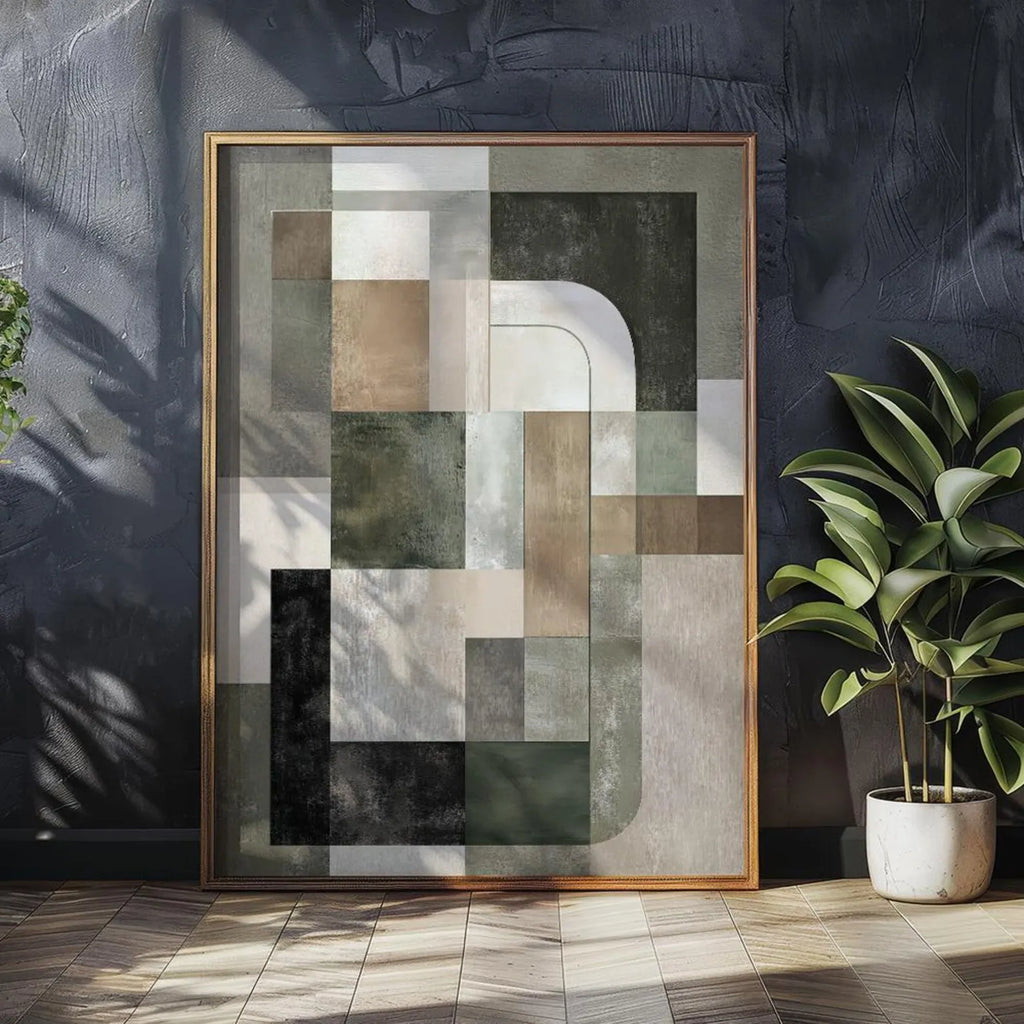 Abstract Japandi Oil Painting