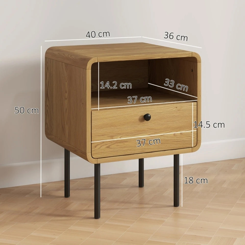 Oak Bedside Table