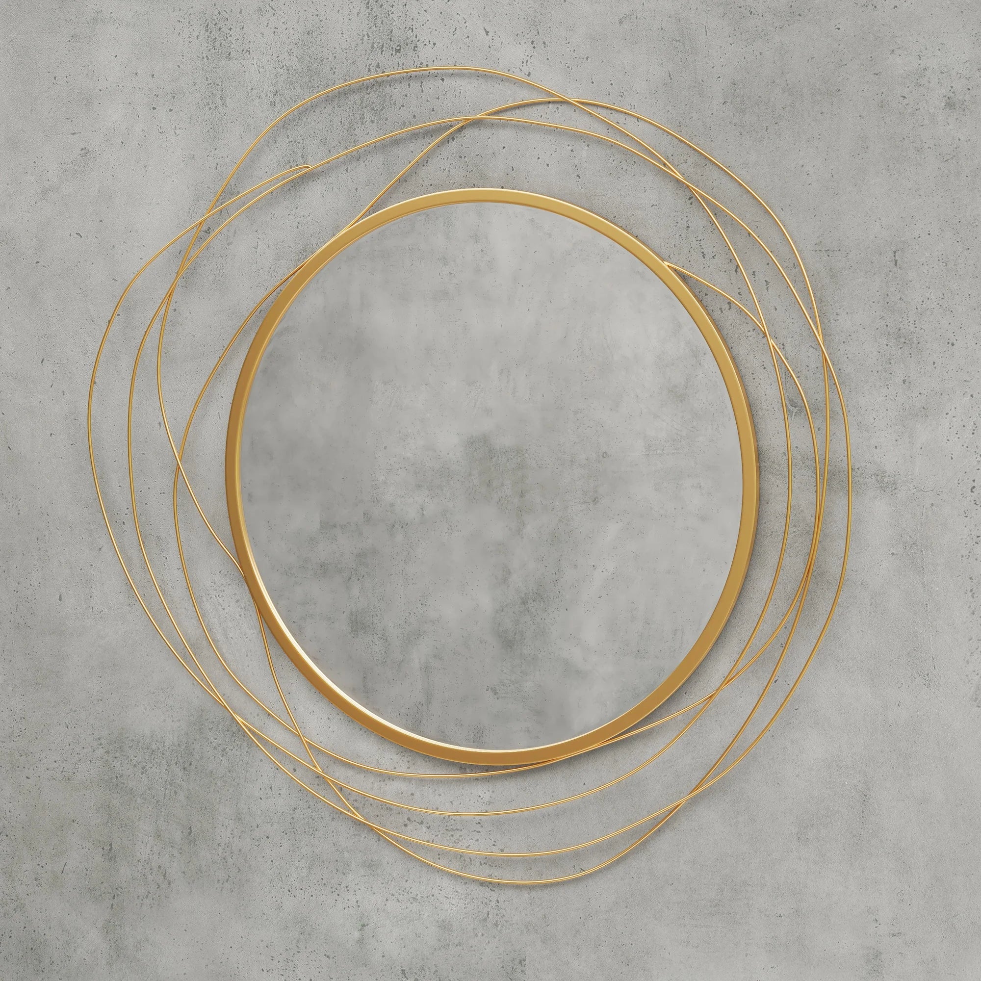 Round Metal Wall Mirror