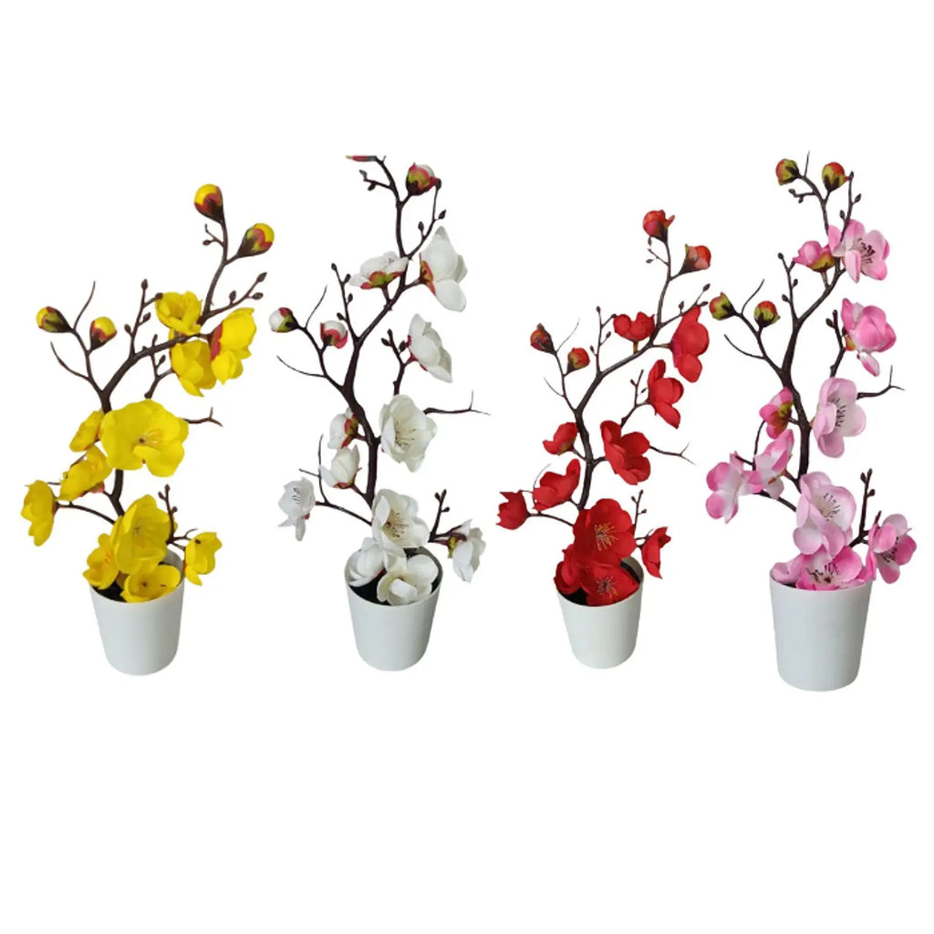Arrangement with Vase Decorative Artificial Flowers Large Home Decoration Faux Plant Centerpiece for Modern Room