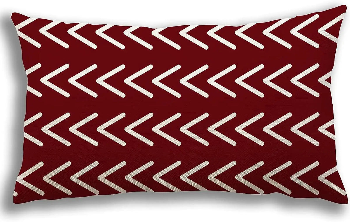 Linen Geometric Pillowcase 40x60cm Sofa Decoration Pillow Cover, Sofa Bedroom Furnishing Decoration Lumbar Cushion Cover