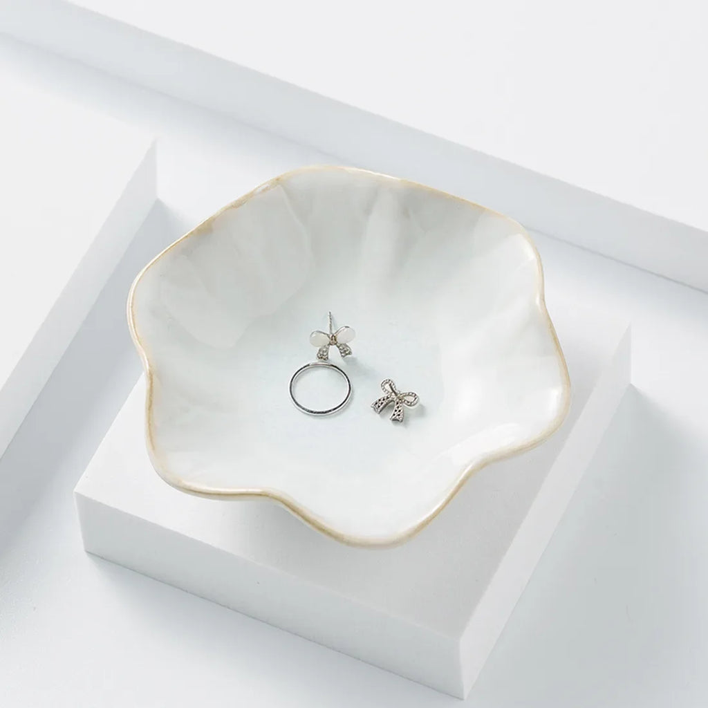 Ceramic Lotus Trinket Tray