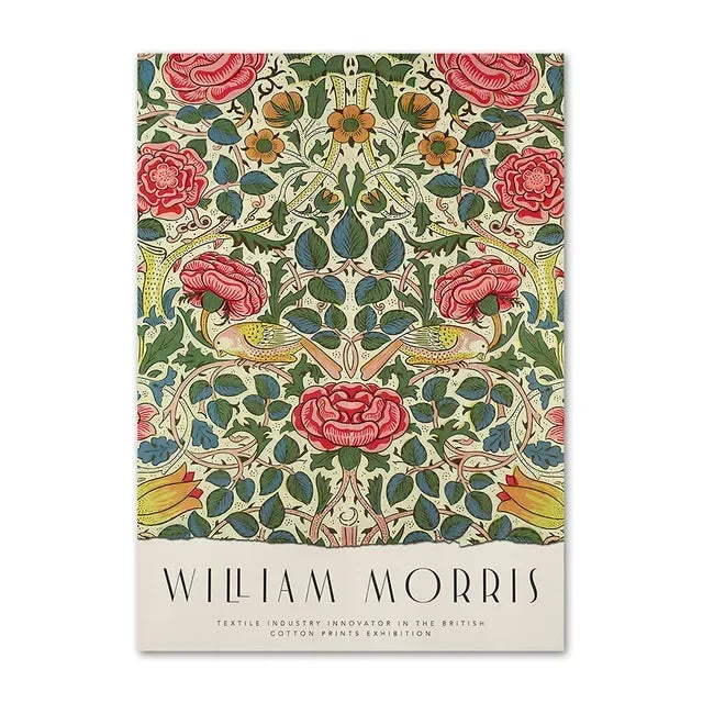 Nordic Canvas Painting Poster Aesthetics HD Print Wall Pictures William Morris Museum Series Vintage Living Room Decoration