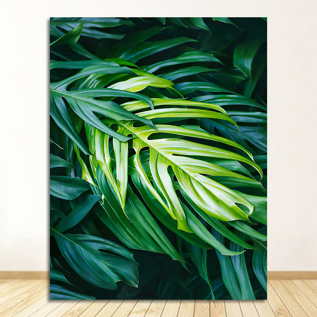 Wall Art Canvas Painting Nordic Posters And Prints Pictures For Living Room Home Decor Nature Tropical Palm Leaf Monstera