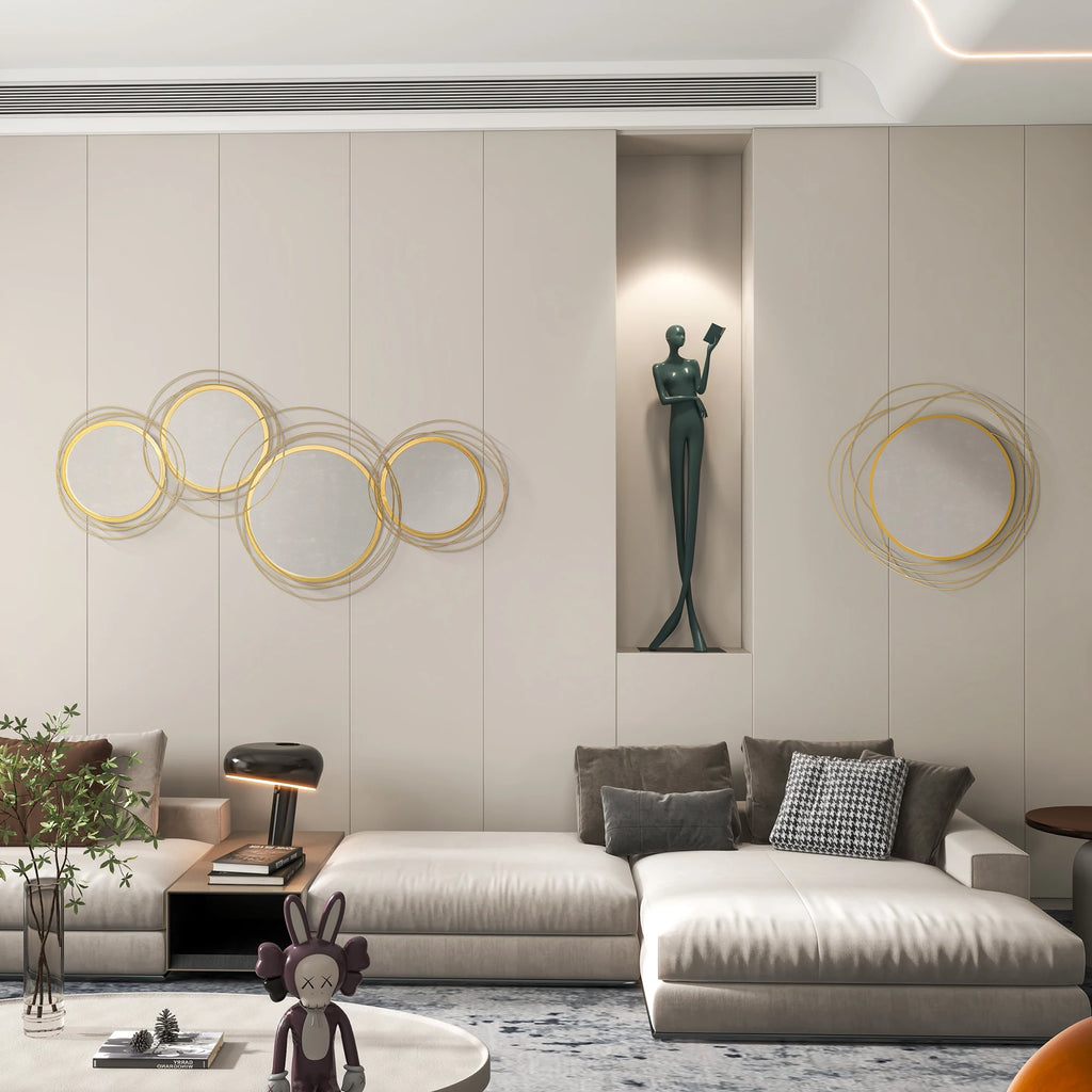 Round Metal Wall Mirror