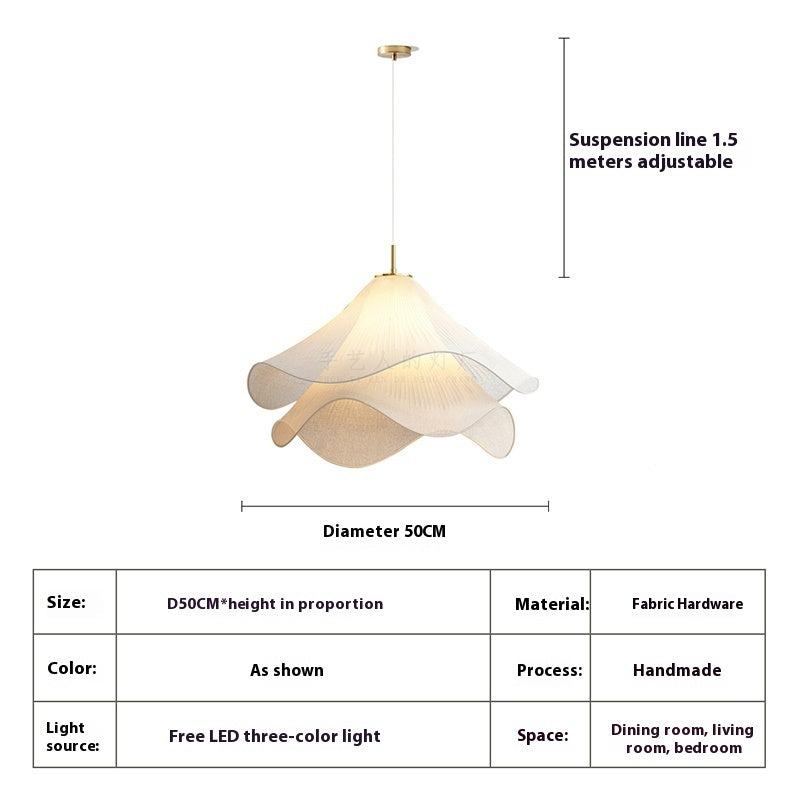 Nordic Fabric  Chandelier - Cream Chandelier - Decor Havenly