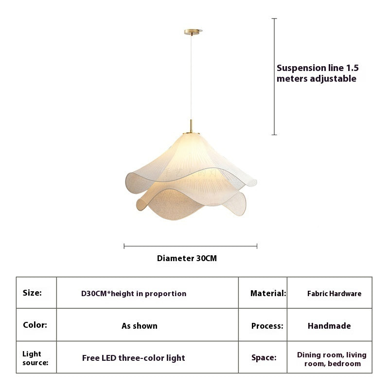 Nordic Fabric  Chandelier - Cream Chandelier - Decor Havenly