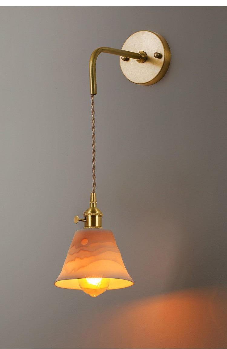 Japanese Brass Wall Lamp - Modern Lamp - Decor Havenly