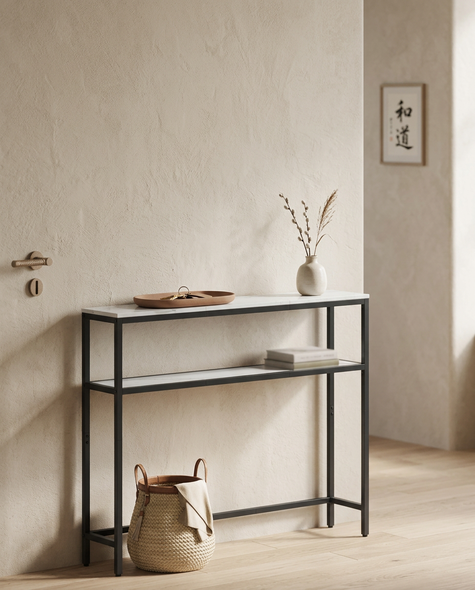 VASAGLE Console Table for Hallway styled in a Japandi interior