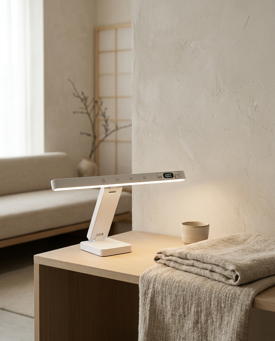 Magnetic Touch Table Lamp styled in a Japandi interior